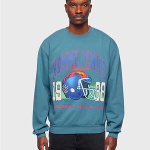 Homme Femme Blue Graphic Sweater